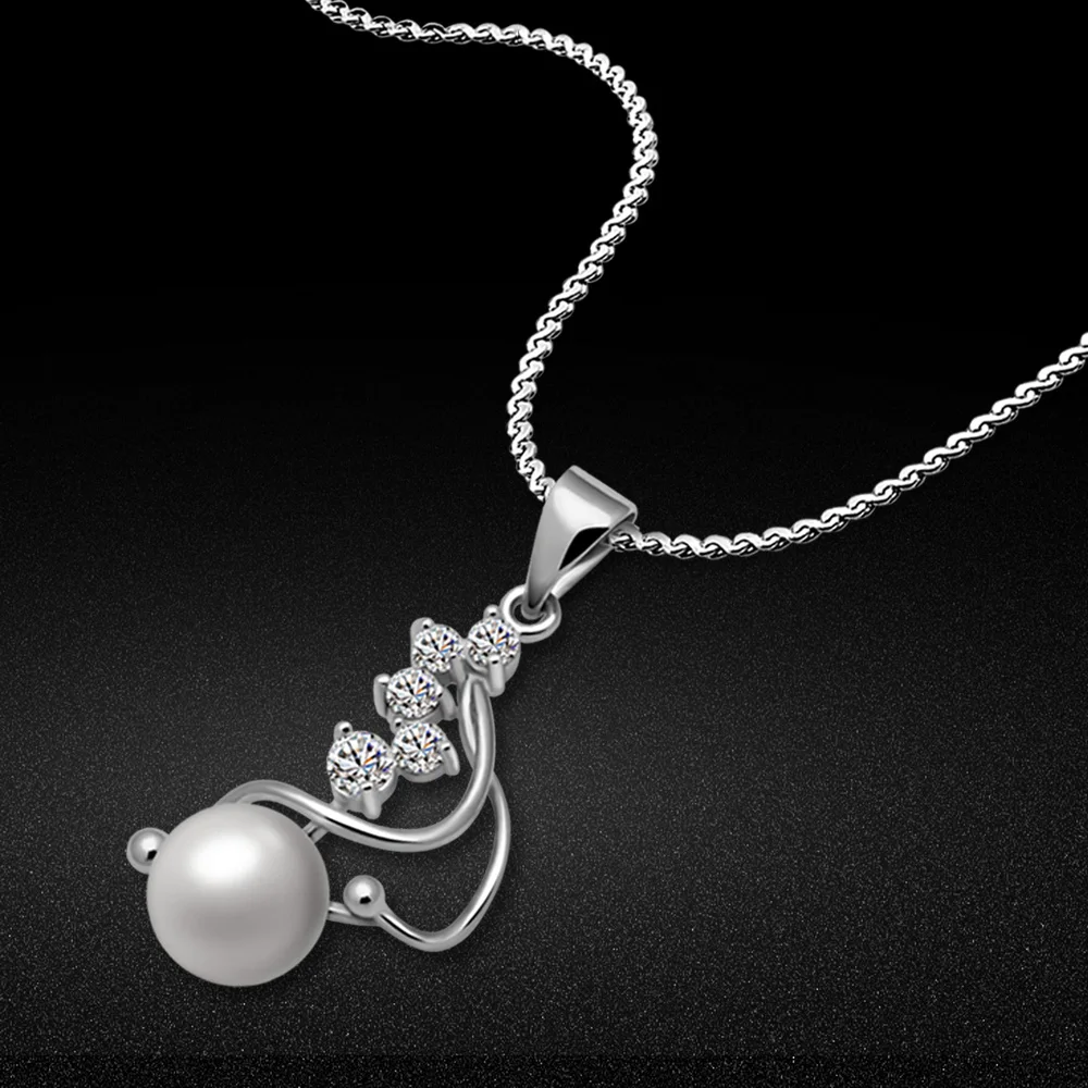 Noble Women's Freshwater Pearl Pendant 925 Sterling Silver Necklace Luxury Charm Jewelry Wedding Chokers Necklaces 41-46CM
Noble Women's Freshwater Pearl Pendant 925 Sterling Silver Necklace Luxury Charm Jewelry Wedding Chokers Necklaces 41-46CM