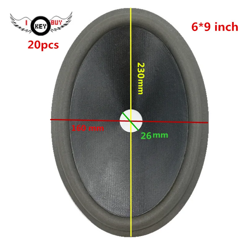 20 шт./лот, объемный край из пенопласта, 6x9 дюймов, бумажный конус для динамика, 26 мм, катушка, овальная НЧ-динамик, подвеска
20 шт./лот, объемный край из пенопласта, 6x9 дюймов, бумажный конус для динамика, 26 мм, катушка, овальная НЧ-динамик, подвеска