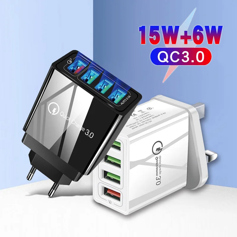 Быстрое зарядное устройство 2021 QC 3,0 с 4 USB-портами, а, зарядное устройство для путешествий, зарядная головка для IPhone, Samsung, Xiaomi, Huawei, US, UK, EU
Быстрое зарядное устройство 2021 QC 3,0 с 4 USB-портами, а, зарядное устройство для путешествий, зарядная головка для IPhone, Samsung, Xiaomi, Huawei, US, UK, EU