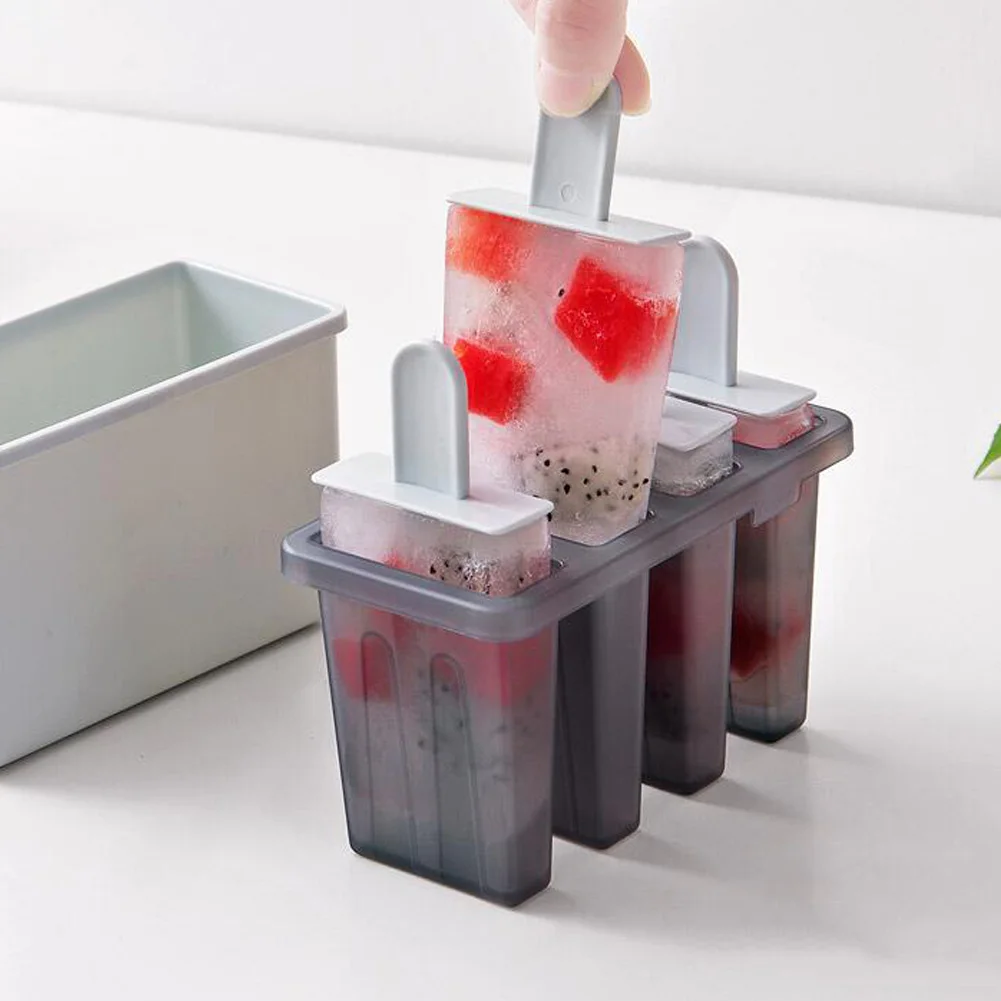 Ice Cream Silicone Mold 4 Cavities Popsicle Makers Dessert Form With Wooden Sticks 25pcs DIY Moulds Tray Ice Tubs Blocks
Ice Cream Silicone Mold 4 Cavities Popsicle Makers Dessert Form With Wooden Sticks 25pcs DIY Moulds Tray Ice Tubs Blocks