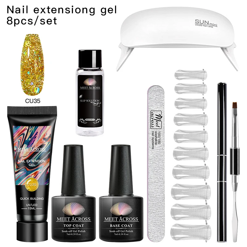 MEET ACROSS 15ml Poly Extension Nail Gel Kit Glitter Poly UV Gel Set Quick Building Acrylic UV Builder Nail Gel Nail Art
MEET ACROSS 15ml Poly Extension Nail Gel Kit Glitter Poly UV Gel Set Quick Building Acrylic UV Builder Nail Gel Nail Art