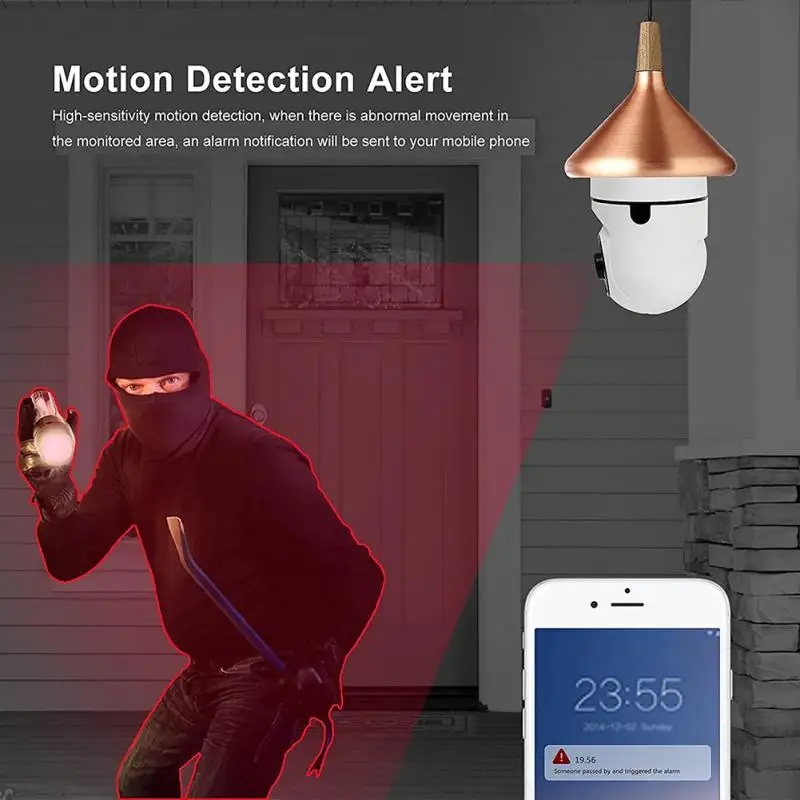 Tuya Smart 2MP 1080P E27 Bulb Wifi Camera PTZ HD Infrared Night Vision Two Way Talk Baby Monitor Auto Tracking For Home Security |