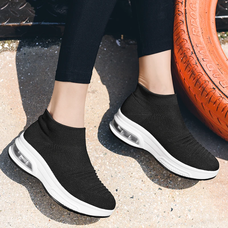 Dacomfy Women Platform Sneakers Ladies Wedges Casual Shoes Breathable Mesh Sneakers Slip-On Walking Running Shoes Footwear 
Dacomfy Women Platform Sneakers Ladies Wedges Casual Shoes Breathable Mesh Sneakers Slip-On Walking Running Shoes Footwear