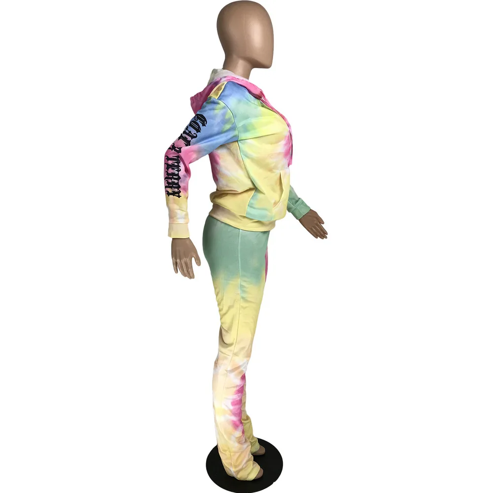 Fashion Women Tracksuit Jogging Suit 2 Pieces Tie-dye Printed Sweatsuit Casual Hoodie Pleated Sweat Pants Two Piece Set Outfit
Fashion Women Tracksuit Jogging Suit 2 Pieces Tie-dye Printed Sweatsuit Casual Hoodie Pleated Sweat Pants Two Piece Set Outfit