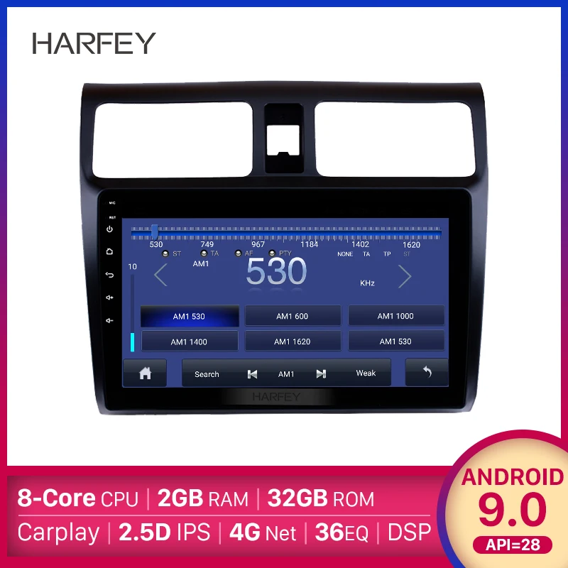 Автомагнитола Harfey с GPS-навигацией для Suzuki Swift 2005-2018 Android 10 1 аудио GPS поддержка