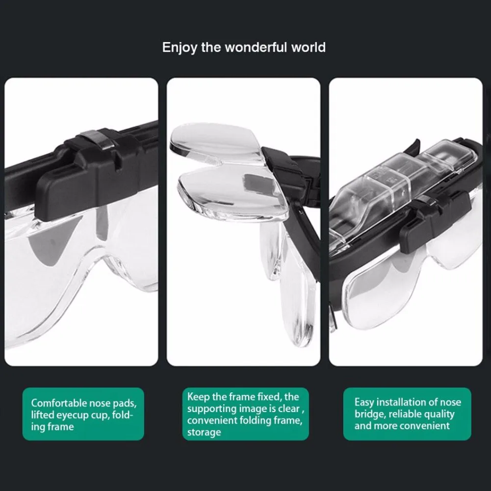 Magnifier Glass Adjustable 2 Lens Loupe With Led Light Headband Magnifier Glass With Lamp 1.5X20x2.5X3.5X4.0X4.5X
Magnifier Glass Adjustable 2 Lens Loupe With Led Light Headband Magnifier Glass With Lamp 1.5X20x2.5X3.5X4.0X4.5X