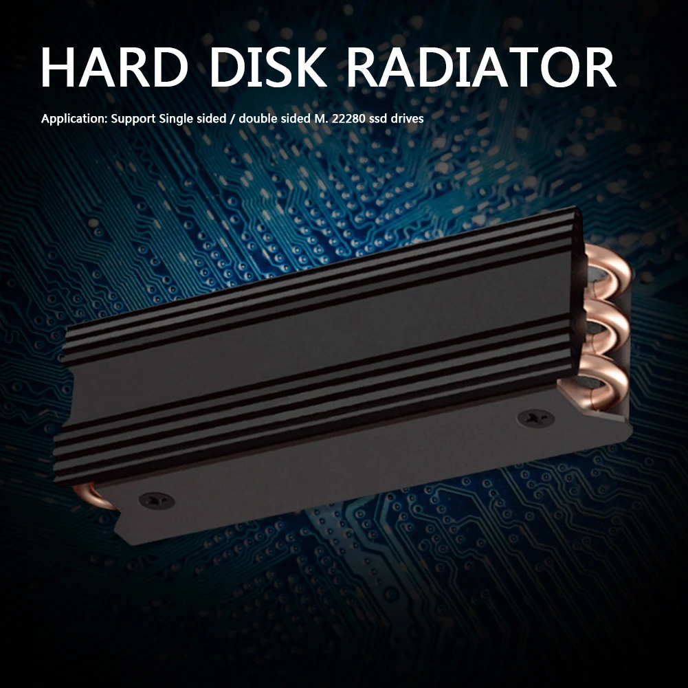 Радиатор 2280 дюйма для твердотельных дисков SSD офиса из алюминиевого сплава