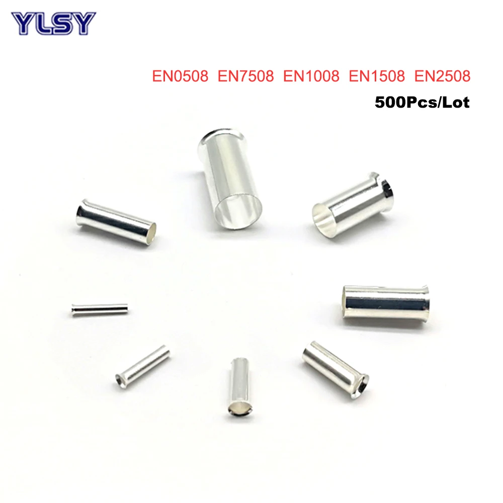 500Pcs Copper Tube Naked Cord End Crimp Terminals Electrical Wire Cable Connector EN0508~EN2508 Ferrules 22-14AWG 0.5-2.5mm2
500Pcs Copper Tube Naked Cord End Crimp Terminals Electrical Wire Cable Connector EN0508~EN2508 Ferrules 22-14AWG 0.5-2.5mm2