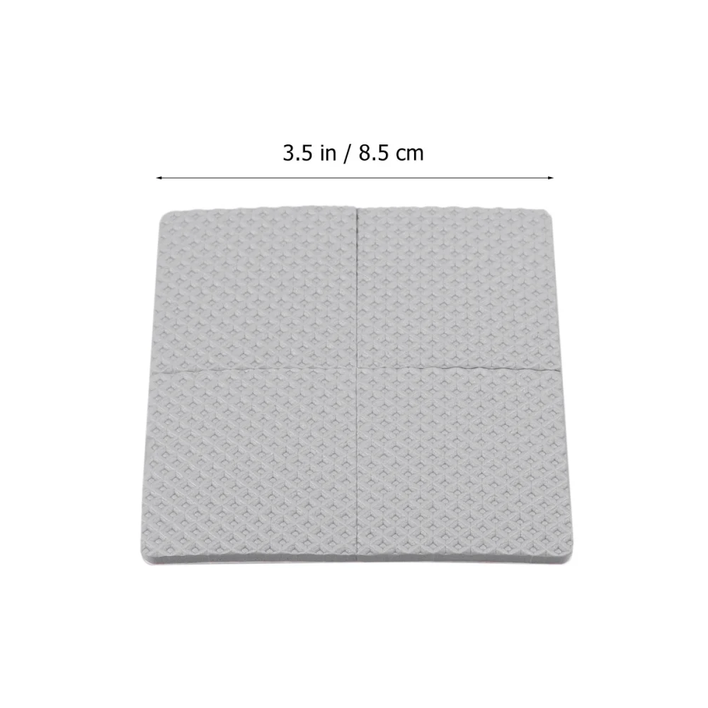 20pcs Square Non-slip Self Adhesive Furniture EVA Table Chair Feet Pads (Apricot)
