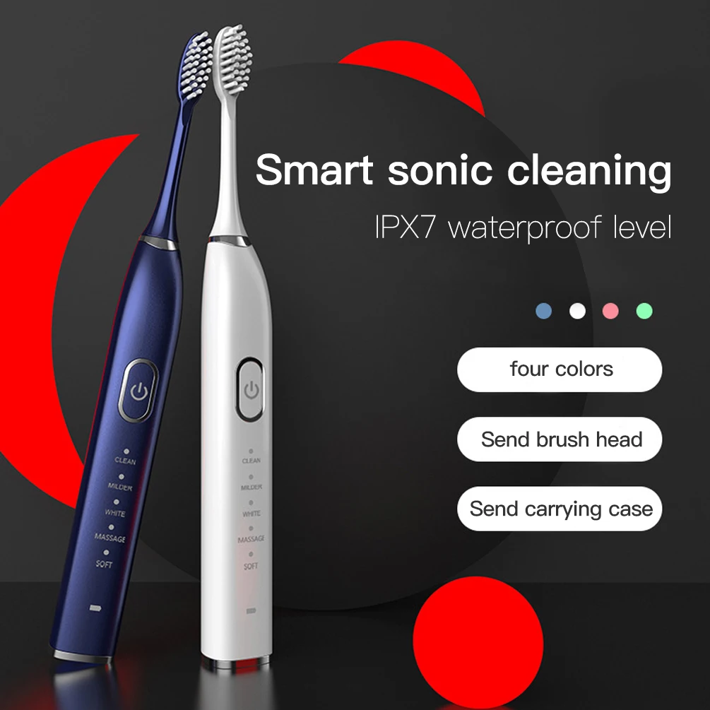 Sonic Electric Toothbrush USB Fast Charging Adult Waterproof Smart Toothbrush Ultrasonic Automatic Children Cleaning Toothbrush
Sonic Electric Toothbrush USB Fast Charging Adult Waterproof Smart Toothbrush Ultrasonic Automatic Children Cleaning Toothbrush