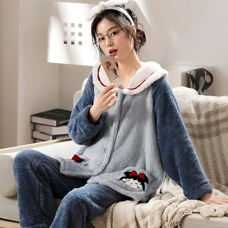 Pajamas For Teen Girls PJ Sets For Women Winter Homewear Coral Fleece Flannel Cartoon Sleepwear Cute Kawaii Warm Gift Present
Pajamas For Teen Girls PJ Sets For Women Winter Homewear Coral Fleece Flannel Cartoon Sleepwear Cute Kawaii Warm Gift Present