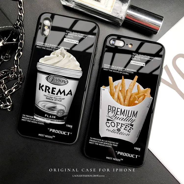 Street Cool Brand Fashion 1988 Phone Case for Iphone 12promax 11pro Fundas Black Chips and Ice Cream Tempered Glass Cover
Street Cool Brand Fashion 1988 Phone Case for Iphone 12promax 11pro Fundas Black Chips and Ice Cream Tempered Glass Cover