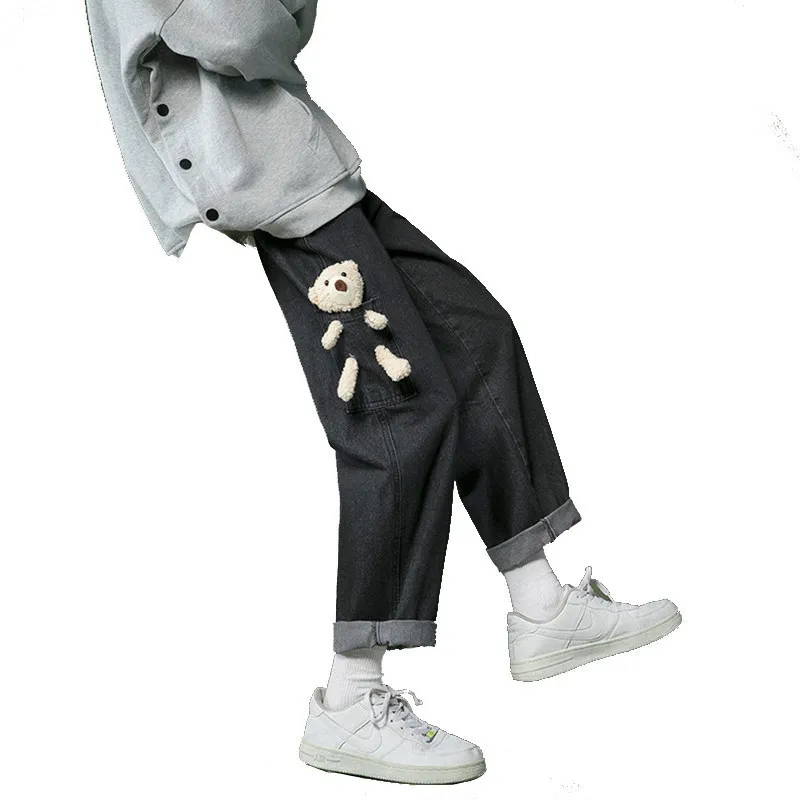 Jeans Men 2021 Autumn Winter New Korean Little Bear Cotton Slim Pants Men's Retro Youth Soft Casual Jeans Cotton for Male
Jeans Men 2021 Autumn Winter New Korean Little Bear Cotton Slim Pants Men's Retro Youth Soft Casual Jeans Cotton for Male