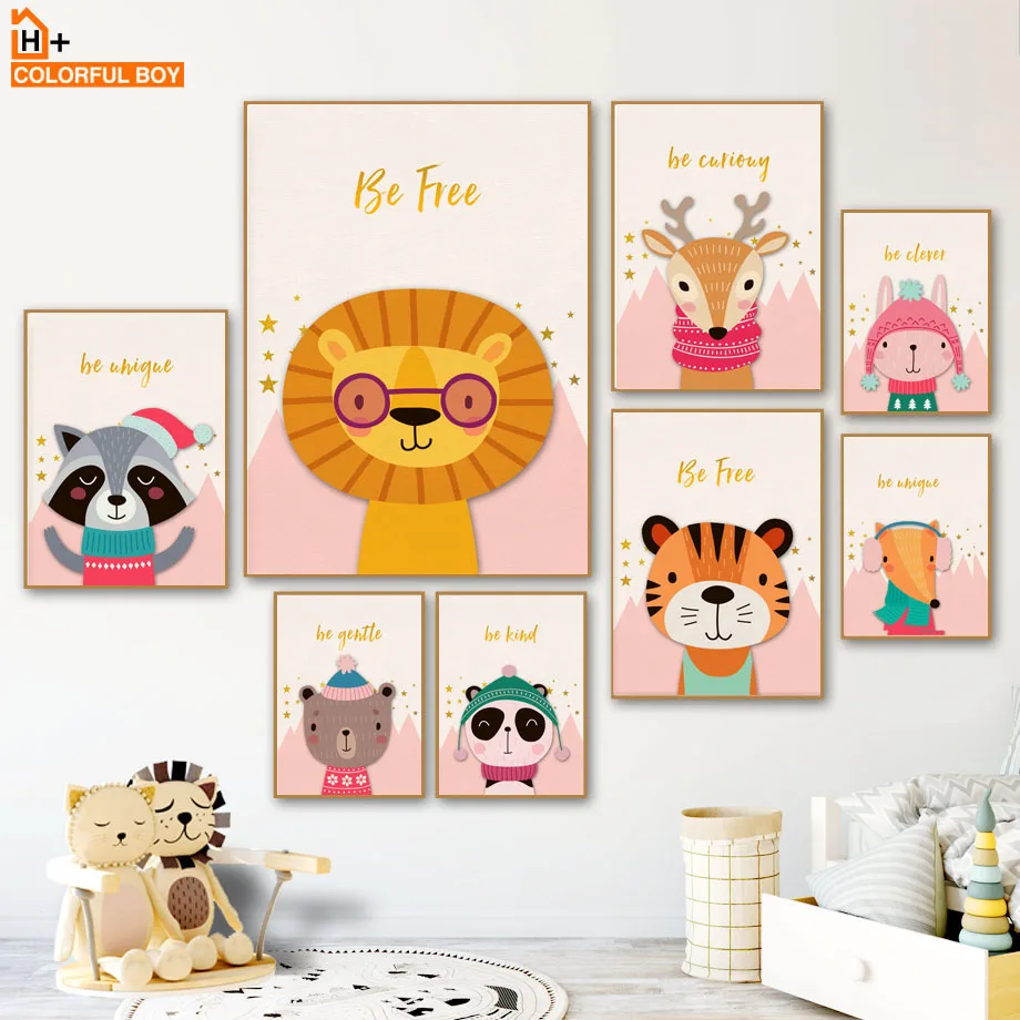 Star Lion Tiger Deer Fox Rabbit Cartoon Nordic Posters And Prints Wall Art Print Canvas Painting Wall Pictures For Kids Room
Star Lion Tiger Deer Fox Rabbit Cartoon Nordic Posters And Prints Wall Art Print Canvas Painting Wall Pictures For Kids Room