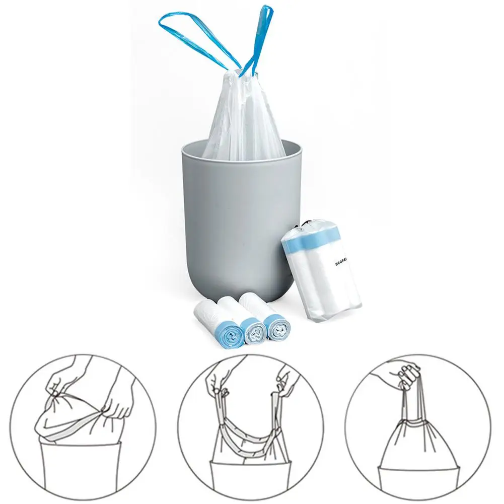5 Rolls Portable Household Garbage Bag, Household Garbage Bag, Thickened Drawstring Plastic Bag, Vest-type Storage Bag 45*50cm
5 Rolls Portable Household Garbage Bag, Household Garbage Bag, Thickened Drawstring Plastic Bag, Vest-type Storage Bag 45*50cm