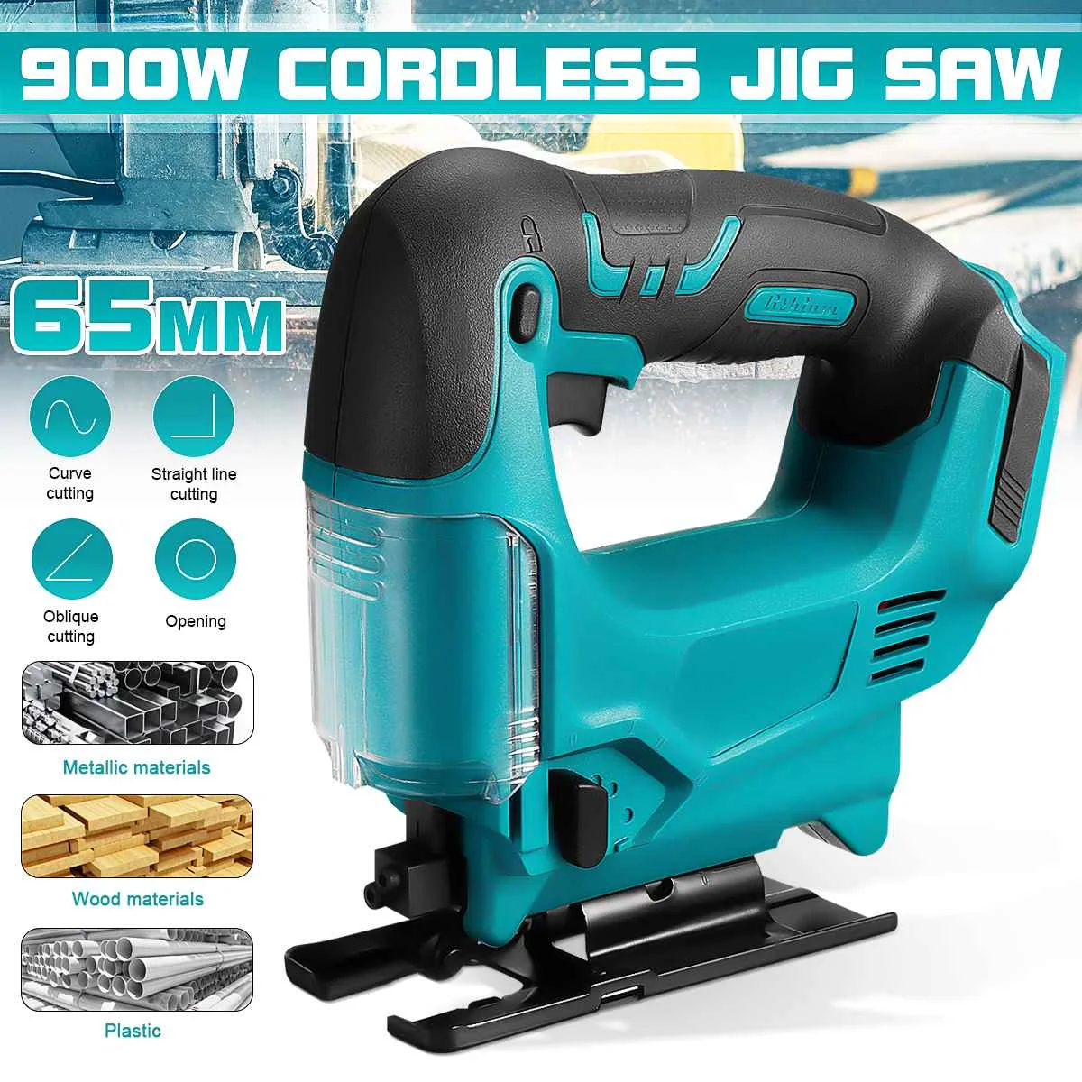 FASGet 21V 65mm 2900RPM Cordless Jigsaw Electric Jig Saw Portable Multi-Function Woodworking Power Tool for Makita 18V Battery
FASGet 21V 65mm 2900RPM Cordless Jigsaw Electric Jig Saw Portable Multi-Function Woodworking Power Tool for Makita 18V Battery