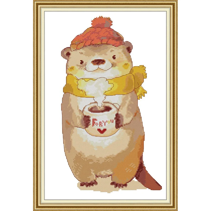 Everlasting love Bear with teacup Chinese cross stitch kits Ecological cotton printed 11CT 14CT DIY gift Christmas decorations
Everlasting love Bear with teacup Chinese cross stitch kits Ecological cotton printed 11CT 14CT DIY gift Christmas decorations