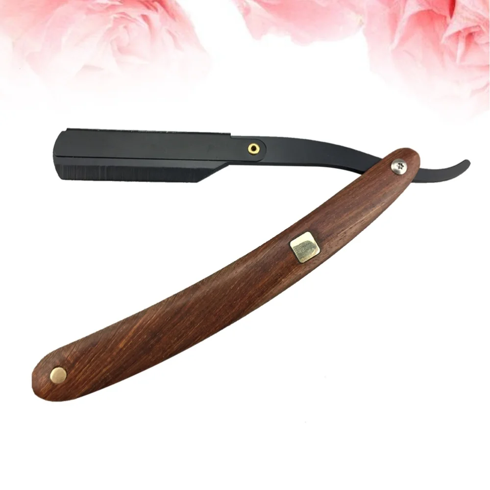 Wooden Handle Chic Straight Barber Edge Steel Razors Shaving Folding Men Vintage Metal Hair Shaper Ra | Красота и здоровье