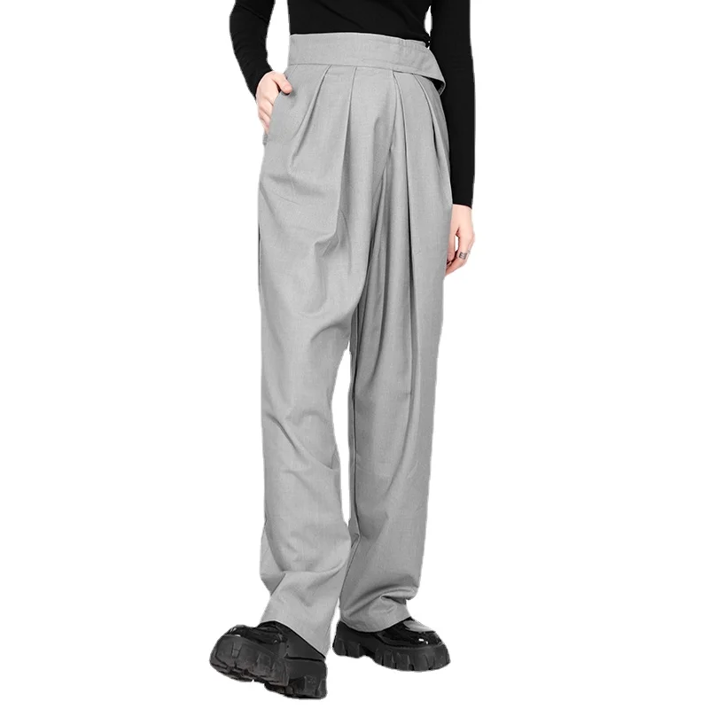 Gray Pleated Brief Long Wide Leg Trousers Pants Capris Women High Waist New Loose Fit Fashion Tide Spring Autumn 2021 Women's
Gray Pleated Brief Long Wide Leg Trousers Pants Capris Women High Waist New Loose Fit Fashion Tide Spring Autumn 2021 Women's