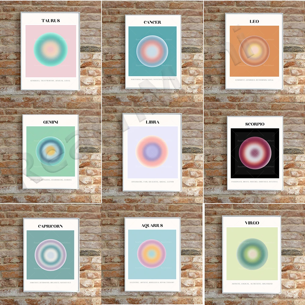 Halo astrology gradient color poster, Capricorn, Scorpio, Cancer, Libra, Gemini, Taurus, Taurus color poster, astrology poster,
Halo astrology gradient color poster, Capricorn, Scorpio, Cancer, Libra, Gemini, Taurus, Taurus color poster, astrology poster,