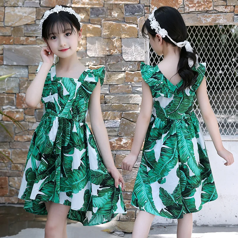 New Girls Summer Dress 2021 Beach Party Dresses For Girls Print Leaves Holiday Kids Dresses Teen Winter Girls Clothes 4-14 Years
New Girls Summer Dress 2021 Beach Party Dresses For Girls Print Leaves Holiday Kids Dresses Teen Winter Girls Clothes 4-14 Years