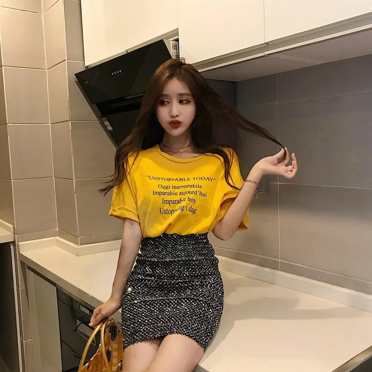 Skirts Women Sequined Bodycon High Elasticity Sexy Elegant Mini Party Skirts Womens All-match High Waist Casual Chic Stylish New
Skirts Women Sequined Bodycon High Elasticity Sexy Elegant Mini Party Skirts Womens All-match High Waist Casual Chic Stylish New