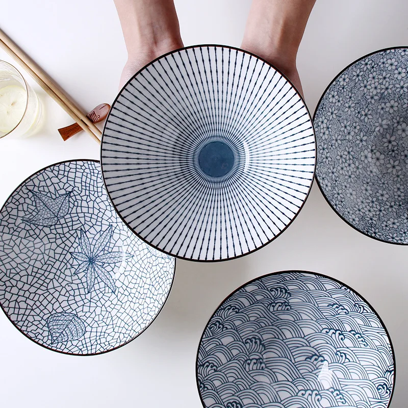 Jingdezhen Japanese-style practical ceramic tableware, large ramen bowl, instant noodles, daily hat soup, oatmeal salad
Jingdezhen Japanese-style practical ceramic tableware, large ramen bowl, instant noodles, daily hat soup, oatmeal salad