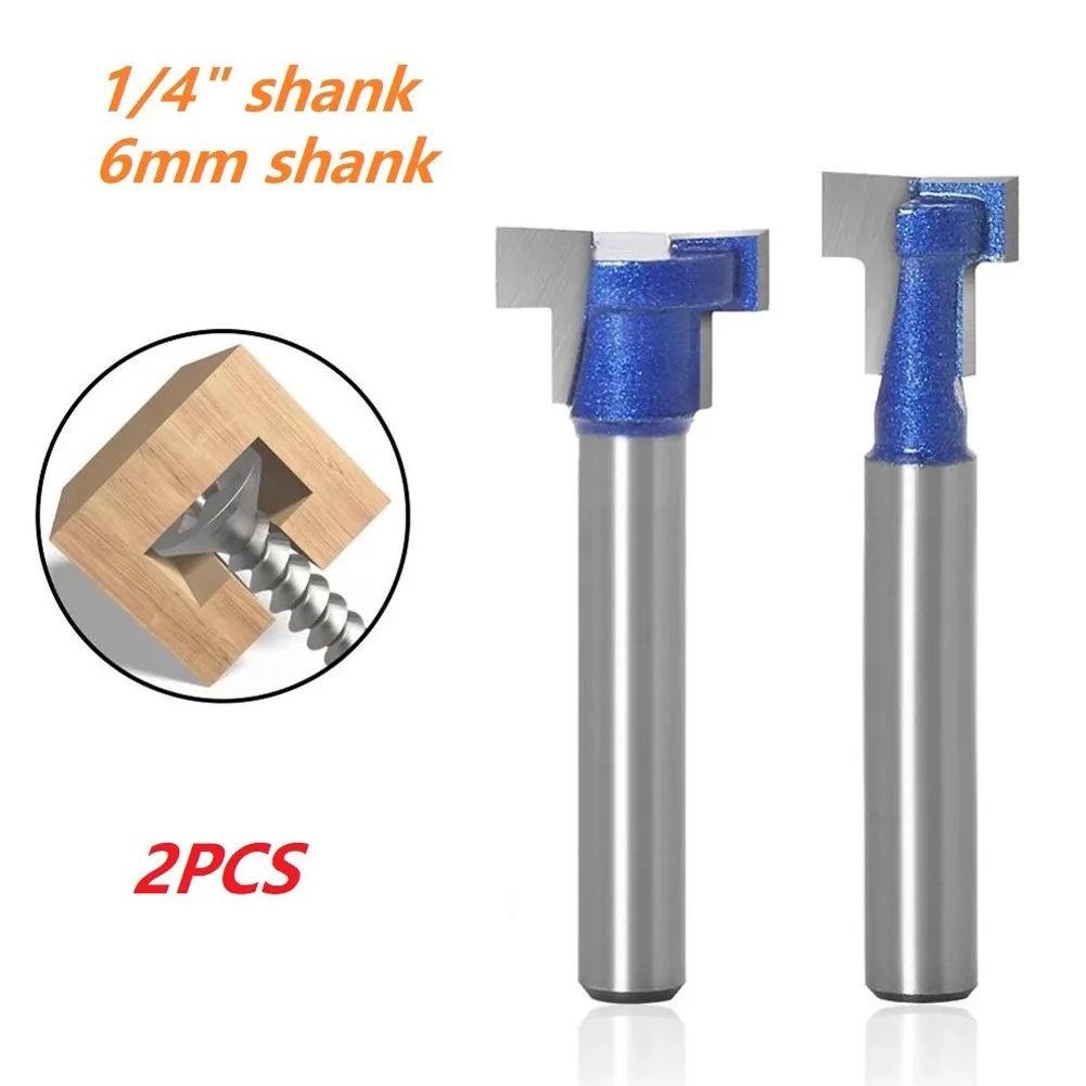2pcs 6mm 1/4inch Shank T-Slot Cutter Router Bit Set Key Hole Bits Hex Bolt T Slotting Milling Cutter Machinery & Accessories
2pcs 6mm 1/4inch Shank T-Slot Cutter Router Bit Set Key Hole Bits Hex Bolt T Slotting Milling Cutter Machinery & Accessories