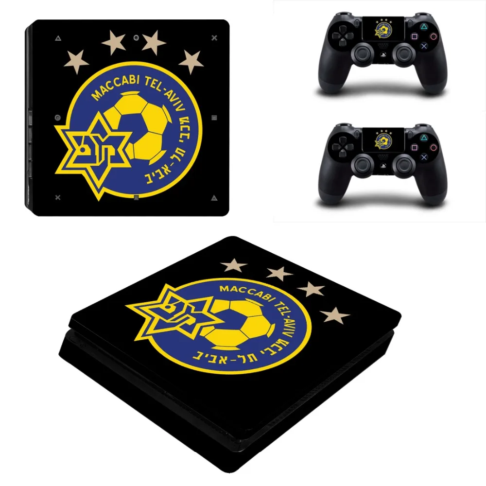 Наклейка Israel Maccabi Haifa FC PS4 Slim Skin Виниловая наклейка для консоли Sony Playstation 4 и
