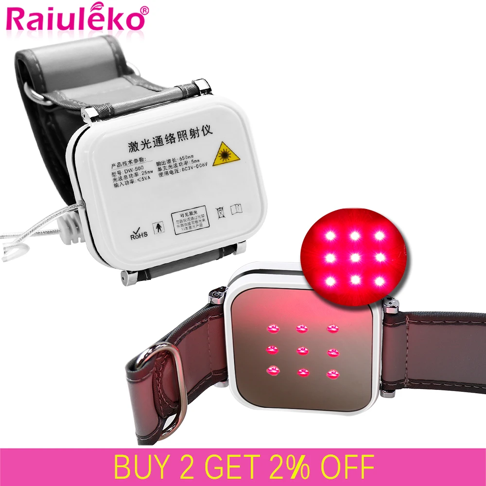 650nm Laser Therapy LLLT Wrist Watch Laser Low Frequency Diabete Hypertension Cholesterol Treatment Diode Watch Laser Irradiator
650nm Laser Therapy LLLT Wrist Watch Laser Low Frequency Diabete Hypertension Cholesterol Treatment Diode Watch Laser Irradiator