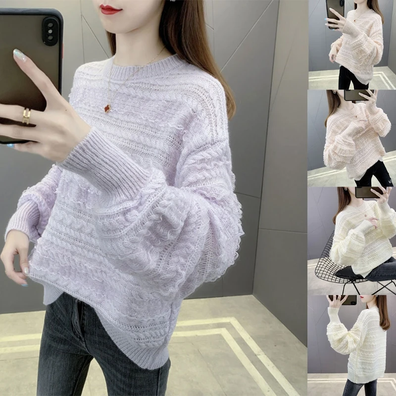 Women Autumn Cable Knit O-Neck Loose Sweater Lace Splicing Striped Jumper Tops BX0B
Women Autumn Cable Knit O-Neck Loose Sweater Lace Splicing Striped Jumper Tops BX0B