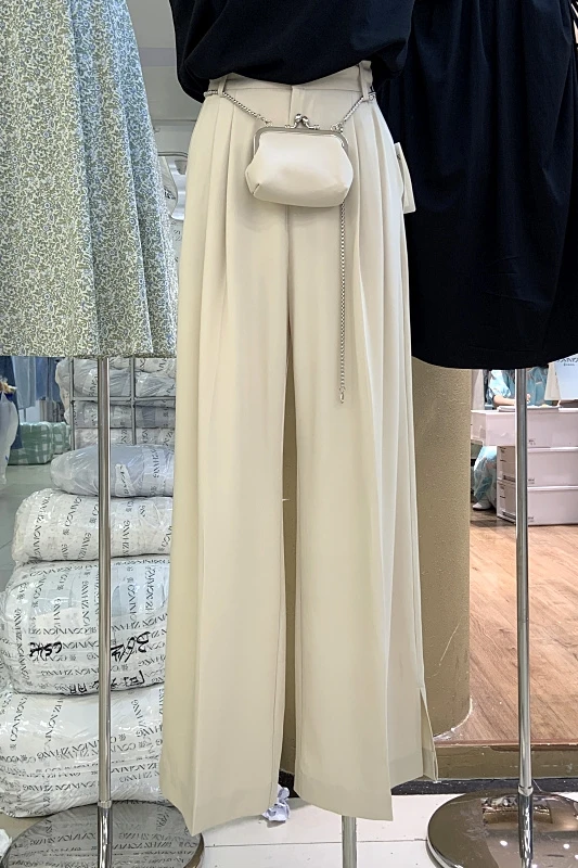 All-Matching Draped Suit Casual Pants 2021 Summer New High Waist Trousers Slimming Solid Color Loose Mop Wide Leg Pants with Bag
All-Matching Draped Suit Casual Pants 2021 Summer New High Waist Trousers Slimming Solid Color Loose Mop Wide Leg Pants with Bag
