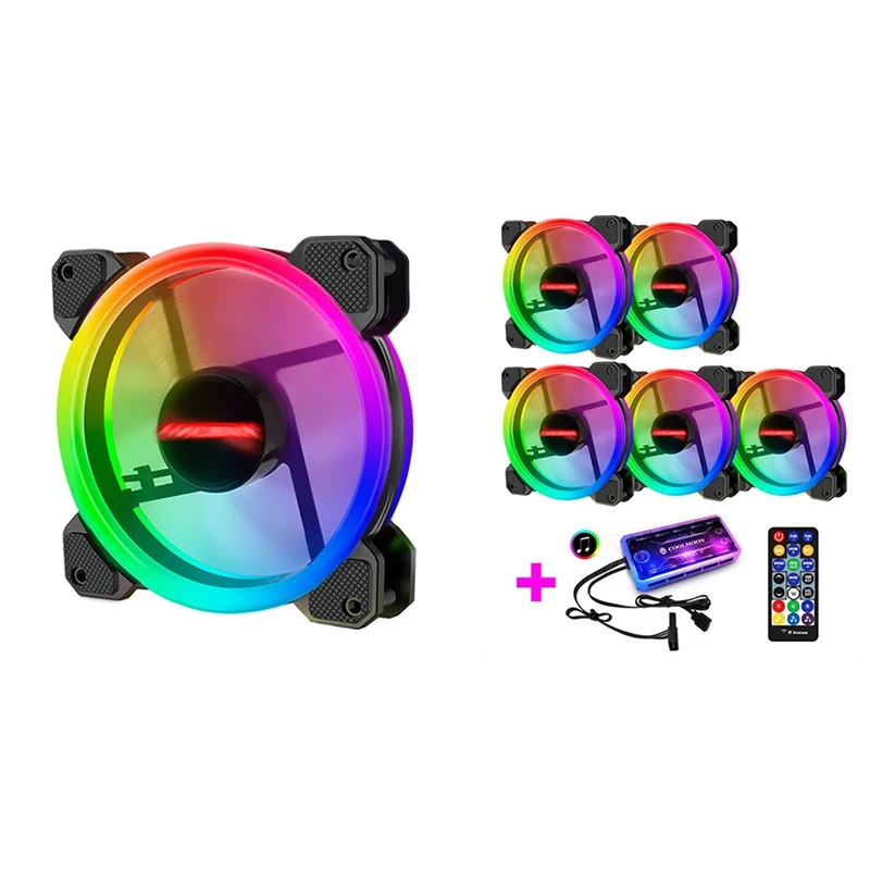 2Set COOLMOON F-GM1 Computer Case PC Cooling Fan RGB Adjust 120Mm Quiet + IR Remote New Computer Cooler RGB CPU Case Fan
2Set COOLMOON F-GM1 Computer Case PC Cooling Fan RGB Adjust 120Mm Quiet + IR Remote New Computer Cooler RGB CPU Case Fan