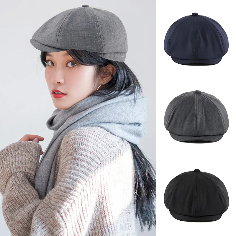 Новинка; Унисекс; Плоский берет; Повседневная зимняя теплая Классическая восьмиугольная шапка в английском стиле 
Новинка; Унисекс; Плоский берет; Повседневная зимняя теплая Классическая восьмиугольная шапка в английском стиле