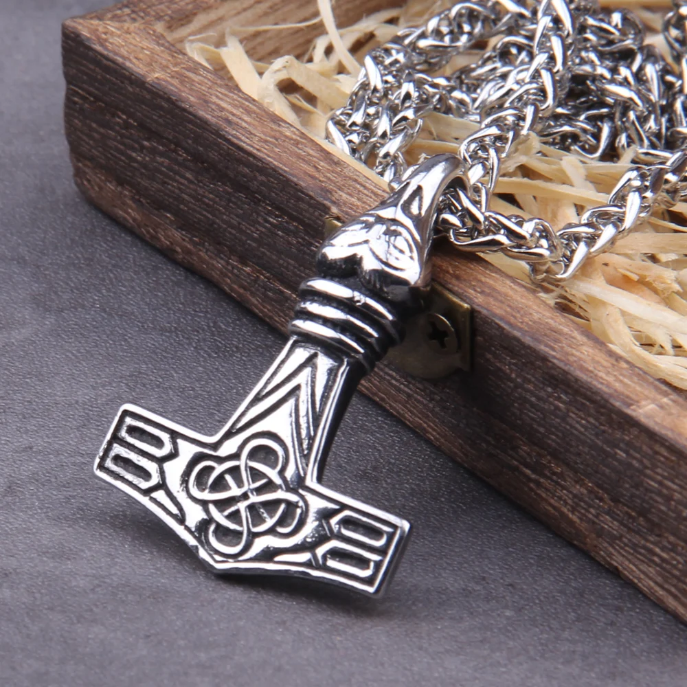 Speical Price Stainless Steel Viking Raven Necklace Men Pendants thor's hammer Necklaces Scandinavian Norse Jewelry Gift
Speical Price Stainless Steel Viking Raven Necklace Men Pendants thor's hammer Necklaces Scandinavian Norse Jewelry Gift