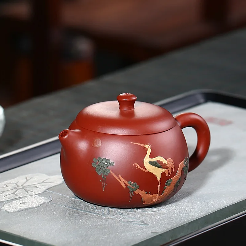 175CC Quality Authentic Yixing Teapot Master Handmade Chinese Health Purple Clay Tea Set Songhe Wendan Pot Dahongpao Mud
175CC Quality Authentic Yixing Teapot Master Handmade Chinese Health Purple Clay Tea Set Songhe Wendan Pot Dahongpao Mud