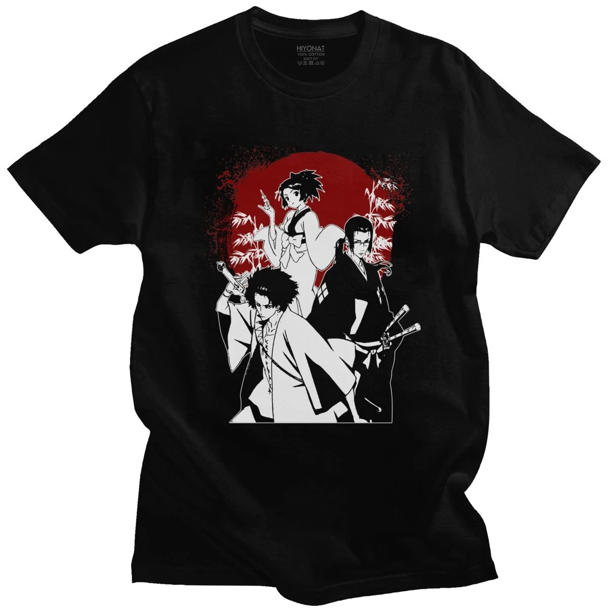 Мужская хлопковая футболка Samurai Champloo, футболка с коротким рукавом с японским аниме-мангой, Mugen Fuu Jin, топы, одежда
Мужская хлопковая футболка Samurai Champloo, футболка с коротким рукавом с японским аниме-мангой, Mugen Fuu Jin, топы, одежда
