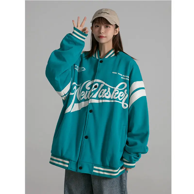 Coat Women Letter Printed Baseball Uniform Student Bomber Clothes Female Harajuku Streetwear Girls Plus Size Goth Racer Jacket
Coat Women Letter Printed Baseball Uniform Student Bomber Clothes Female Harajuku Streetwear Girls Plus Size Goth Racer Jacket