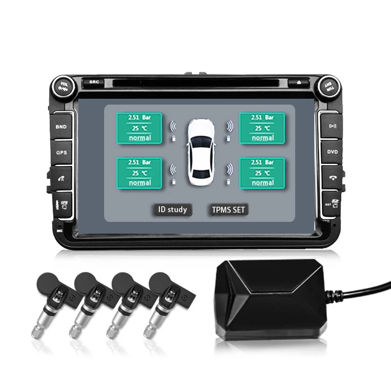 USB Android TPMS tire pressure monitor/Android navigation tire pressure monitoring alarm system/wireless transmission TPMS
USB Android TPMS tire pressure monitor/Android navigation tire pressure monitoring alarm system/wireless transmission TPMS