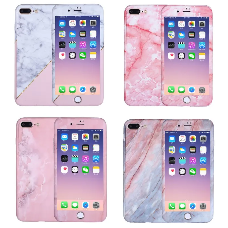 Модный мраморный чехол с полной защитой на 360 градусов для телефона iPhone 11 Pro Max 6 6S 7