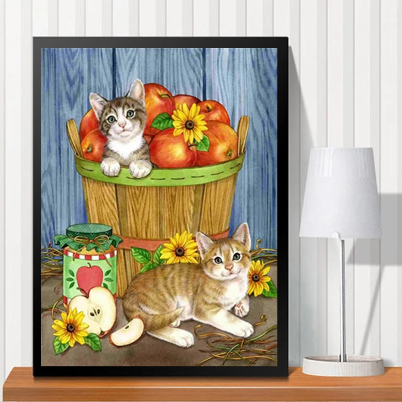 5D DIY Diamond Painting Full Round Cat Picture Embroidery Mosaic Art Fruit Flower Animal Pattern Cross Stitch Home Decoration
5D DIY Diamond Painting Full Round Cat Picture Embroidery Mosaic Art Fruit Flower Animal Pattern Cross Stitch Home Decoration
