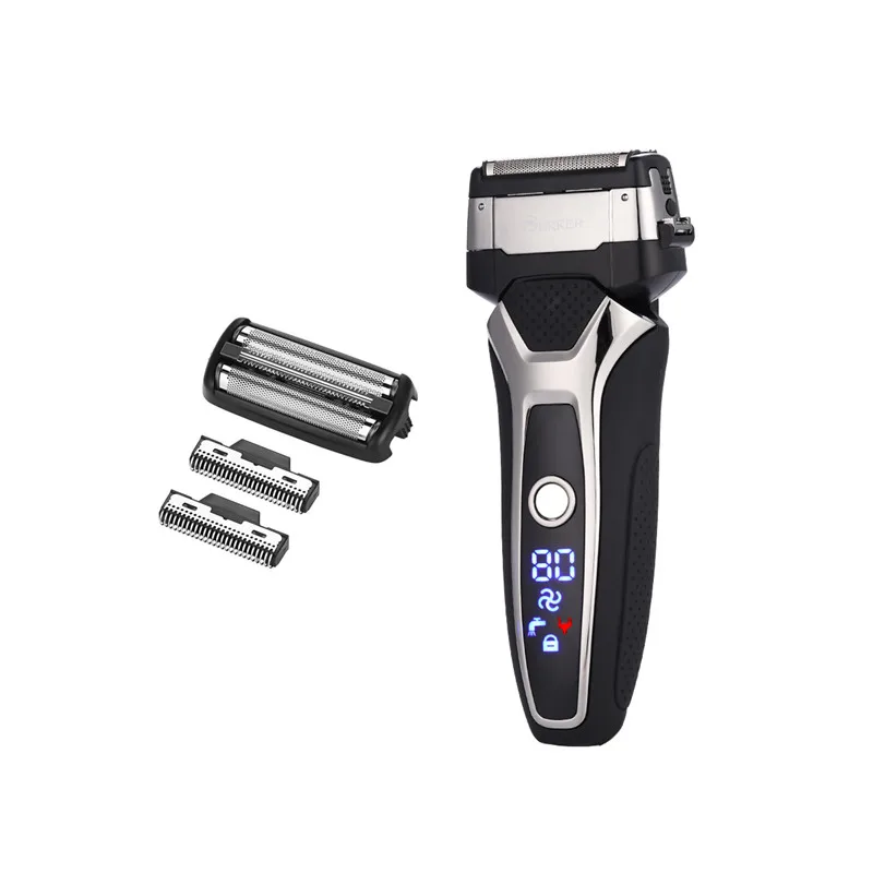 SURKER RSCX-9008 Shaver 3D Triple Floating Blade Shaving LED Display Men Beard Razor Machine Men Face Beard Trimmer +BLADE Head
SURKER RSCX-9008 Shaver 3D Triple Floating Blade Shaving LED Display Men Beard Razor Machine Men Face Beard Trimmer +BLADE Head