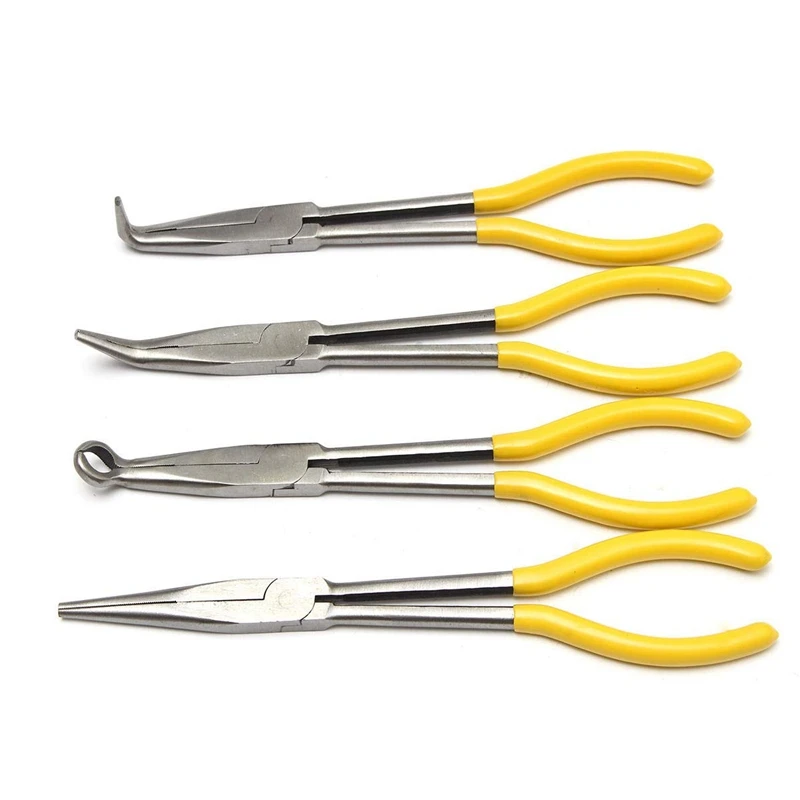 4Pcs 11 Inch Extra Long Pliers Set Straight Bent Tip Mechanic Equipment Hand Tools
4Pcs 11 Inch Extra Long Pliers Set Straight Bent Tip Mechanic Equipment Hand Tools