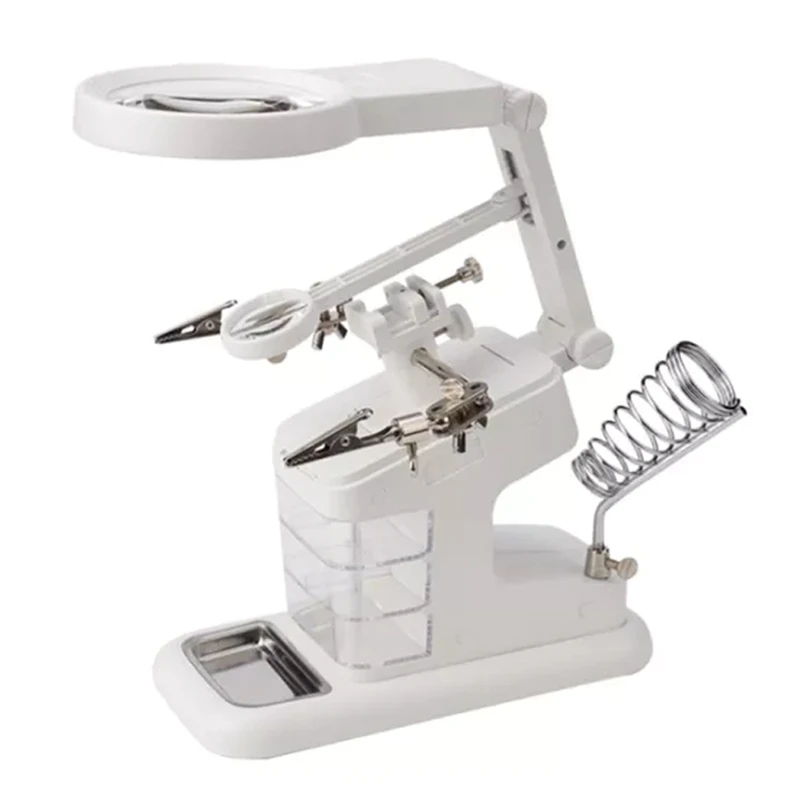 Magnifying Glass Soldering With Led Light Storage Box 3X 4.5X 25X Hand Rework Station For Repair Welding Tools Solder
Magnifying Glass Soldering With Led Light Storage Box 3X 4.5X 25X Hand Rework Station For Repair Welding Tools Solder