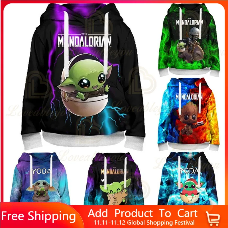 Disney Baby Yoda Mandalorian 3D Hoodie Boys and Girls Cartoon Tops Teen Clothes 6 To 19 Years Kids Hip Hop Streetwear Sweatshirt
Disney Baby Yoda Mandalorian 3D Hoodie Boys and Girls Cartoon Tops Teen Clothes 6 To 19 Years Kids Hip Hop Streetwear Sweatshirt