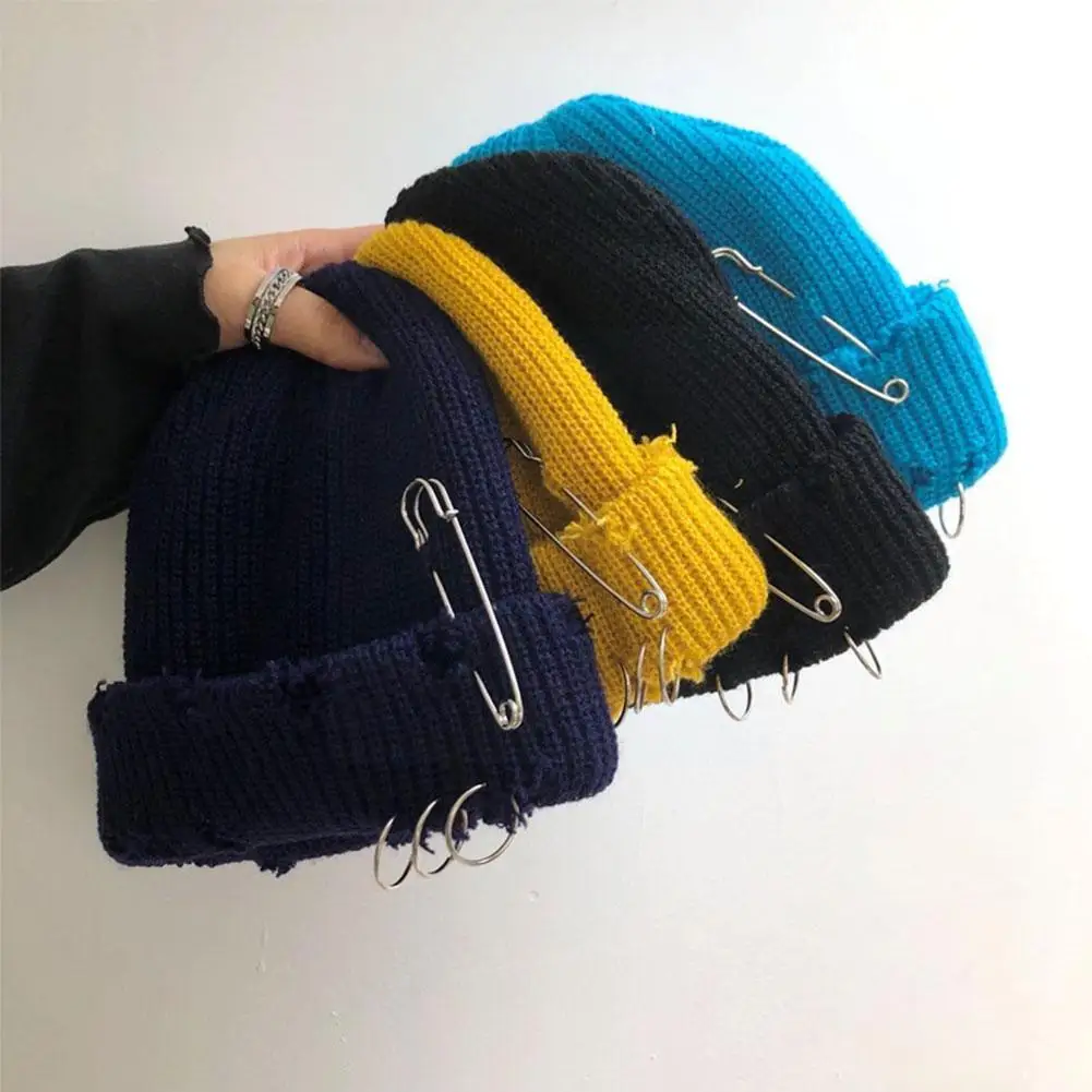 Hat Female Autumn And Winter Ring Pin Street Hip-hop Woolen Knit With Cold Hat Hat Edging Hole Men's Melon Hat K6V6
Hat Female Autumn And Winter Ring Pin Street Hip-hop Woolen Knit With Cold Hat Hat Edging Hole Men's Melon Hat K6V6