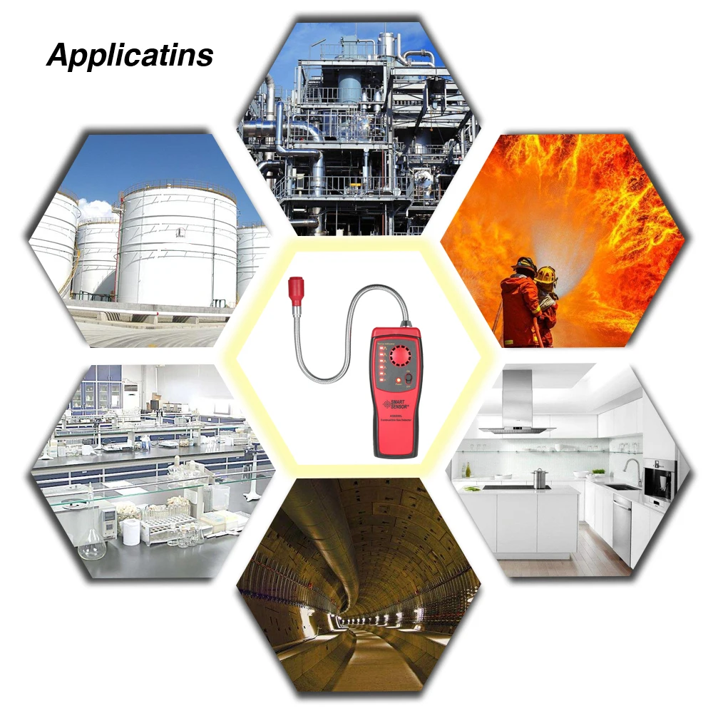 AS8800L Gas Analyzer Combustible gas detector port flammable natural gas Leak Location Determine meter Tester Sound Light Alarm
AS8800L Gas Analyzer Combustible gas detector port flammable natural gas Leak Location Determine meter Tester Sound Light Alarm