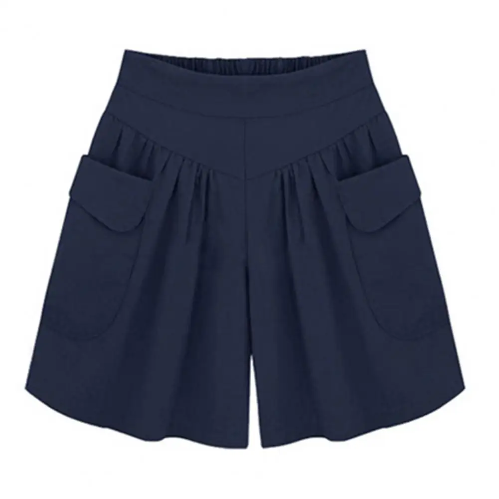Summer Women Shorts A Line Shorts Female Solid Color High Waist Loose Wide Leg Pleated Short Women Patch Pockets Casual Shorts
Summer Women Shorts A Line Shorts Female Solid Color High Waist Loose Wide Leg Pleated Short Women Patch Pockets Casual Shorts