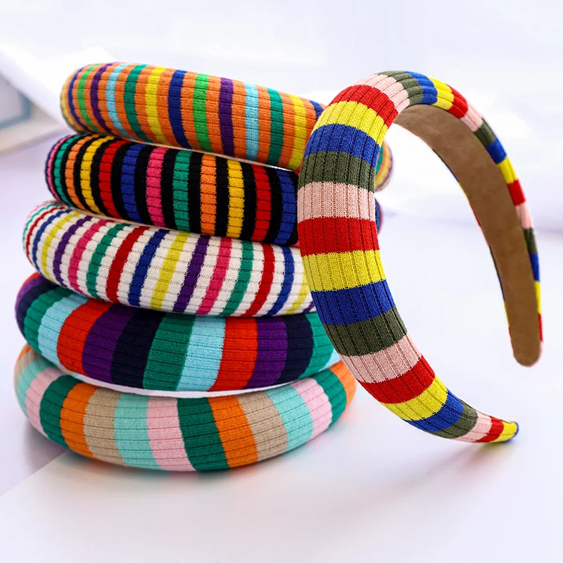 2021 Fashion Rainbow Headband Sponge Hairband Adult Knit Hair Band Girls Patchwork Bohemian Hair Accessories Turban Adult
2021 Fashion Rainbow Headband Sponge Hairband Adult Knit Hair Band Girls Patchwork Bohemian Hair Accessories Turban Adult