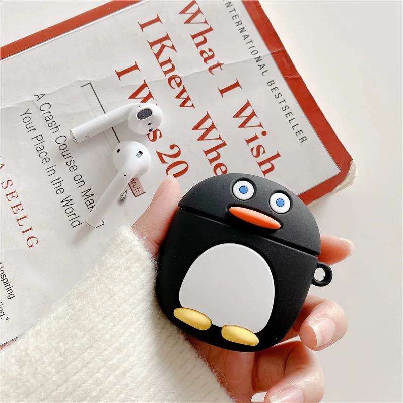 For Airpods 1/2 Case,Cute Penguin Case For Airpods Case Soft Silicone Earphone Headphone Cover For Airpods Pro Case For Girls
For Airpods 1/2 Case,Cute Penguin Case For Airpods Case Soft Silicone Earphone Headphone Cover For Airpods Pro Case For Girls